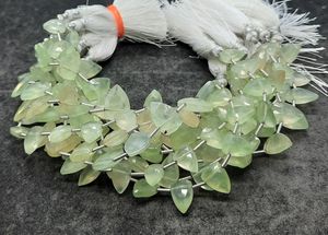 Cuentas de Prehnita Natural Facetadas en Forma de Triángulo 8x12-9x13MM, Cuentas de Gema de Prehnita en Forma de Triángulo de 8 Pulgadas, Cuentas de Prehnita Natural Facetadas - Product Image 6