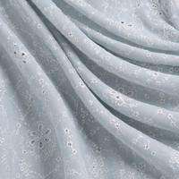 Tissu en dentelle brodée de luxe, respirant, en coton ajouré, pour robe de mariée, Kurti, vêtements ethniques et habillement.