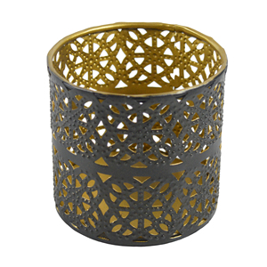 Porte-bougie chauffe-plat en fer doré, étanche et résistant à la chaleur, pour décoration intérieure et mariages - Product Image 3