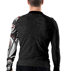 Camisetas Rash Guard de manga larga para hombre, cuello redondo, ajustadas, para protección de la piel, para uso en exteriores, nuevas, al por mayor. - Product Image 4