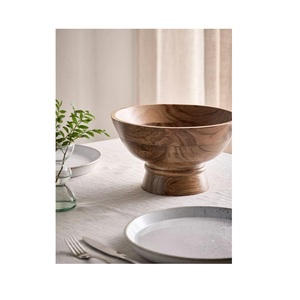 Wooden Bowl Handicrafts <b>Vegetable</b> <b>Storage</b> Eco-Friendly Polished Carved Design for Home Parties - Product Image 5