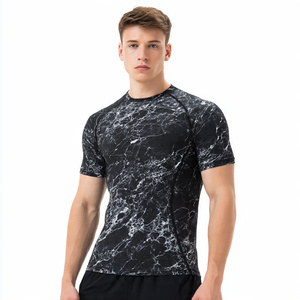 Compression Short Sleeve Shirt Men Workout Athletic Wear Quick Dry Shirt Compression Shirts Short Sleeve Workout T Shirts Men's - Product Image 3