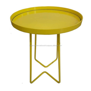 Best Customized Design Size With logo Accepted Metal Unique Different Color Round <b>Side</b> <b>Table</b> for Home Hotel Restaurant - Product Image 4