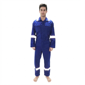 Overol de Trabajo Azul para Hombre con Tiras Reflectantes, Material de Algodón, Uniforme de Seguridad - Product Image 5