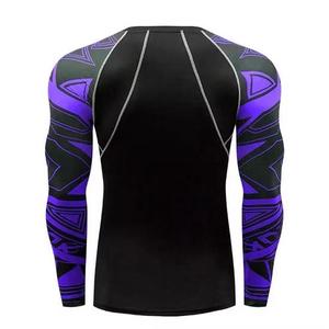 Nouveauté Prix de gros Couleur personnalisée Respirant Imprimé par transfert thermique personnalisé Rashguard à manches longues 200g Polyester - Product Image 2