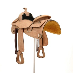 Tan Leather Western Saddles Sheepskin Lined Riding Saddle Set for Horseback Riding Trail Saddle Customizable <b>Equestrian</b> - Product Image 2