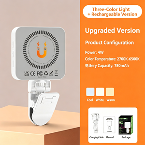 Lampe LED RVB de poche W88 avec clip de fixation, 3 couleurs réglables, mini lumière d'appoint pour TikTok, vlogging et diffusion en direct - Product Image 1
