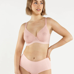 Sujetador Push-Up sin Costuras, Copa 3/4, con Encaje, Tirantes Ajustables, Espalda en Y, Color Sólido, para Mujer, Uso Diario, Todas las Temporadas, Spandex y Nailon - Product Image 3