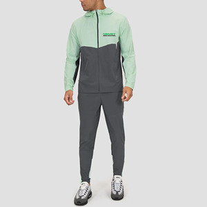 Ensemble survêtement personnalisé avec logo, streetwear USA, coupe-vent européen, deux pièces, pantalon cargo et veste pour homme - Product Image 3