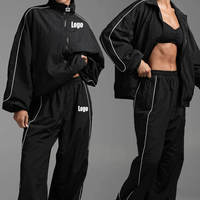 Ensemble de survêtement pour homme à fermeture éclair personnalisée, coupe oversize, léger, coupe-vent, réversible, écologique, couleur unie, à capuche, décontracté, collection printemps, vente chaude
