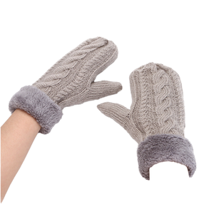 Mitaines de sport d'hiver pour enfants de 2 à 6 ans, mignonnes, à rayures, en acrylique/coton, pour le ski, l'extérieur, la chaleur, décontractées, pour tous les jours - Product Image 1