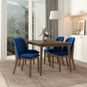 Set di 2 Sedie da Pranzo Kaitlyn in Velluto Blu Navy - Product Image 2