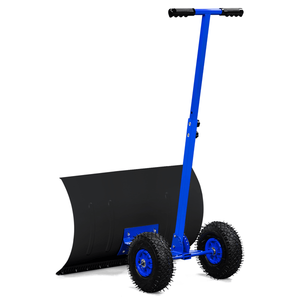 29 X 18in Heavy-Duty Manual Snow Shovel Adjustble T Handle with Inflatable Wheels for Driveways Human-Powered Snow Sweeper - Product Image 4