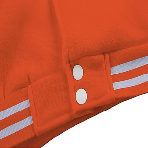 Custom Logo Vintage Varsity <b>Jacket</b> for Men Stand Collar <b>Leather</b> Sleeves Embroidery - Product Image 6