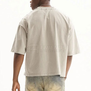Stylish Distressed T Shirts 100% Cotton Knitted Blank Design Soft Lightweight Regular Fit Casual Wear for Street Style Modern - Product Image 2