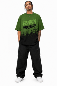 T-shirt homme oversize à imprimé graphique, manches courtes, col rond, style streetwear, effet dégradé et éclaboussures - Product Image 4
