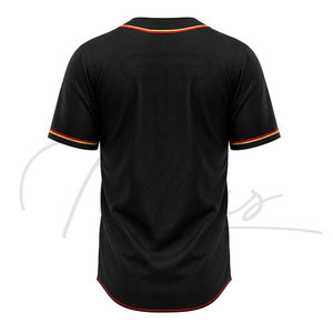 เสื้อเบสบอลแขนสั้นแบบสวม Unisex ขายดีที่สุด ระบายอากาศได้ดี พิมพ์ลายแบบ Sublimation ผ้าโพลีเอสเตอร์/คอตตอน ชุดกีฬา สั่งทำด้านหน้าได้ - Product Image 3