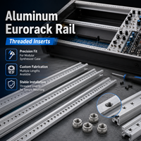 Rail Eurorack en aluminium de précision avec inserts filetés pour boîtier de synthétiseur modulaire