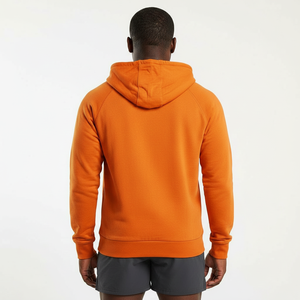 Sweat à capuche zippé intégral pour homme, style technique, couleur unie foncée, intérieur doux, ourlet côtelé, impression personnalisée, fournisseur OEM en gros - Product Image 3