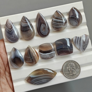 Lote de Cabujones de Ágata Natural de Botsuana, Formas Mixtas, Tamaños Variados, Lote de Piedras Preciosas al por Mayor para la Fabricación de Joyas - Product Image 3