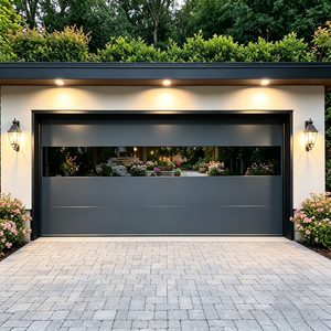 <span class=keywords><strong>Porte</strong></span> <span class=keywords><strong>de</strong></span> <span class=keywords><strong>garage</strong></span> résidentielle haute sécurité Sunnysky, <span class=keywords><strong>en</strong></span> <span class=keywords><strong>aluminium</strong></span> renforcé avec verre trempé résistant aux chocs - Product Image 1