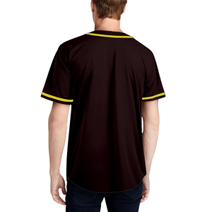 Camiseta de Béisbol de Secado Rápido para Hombre, Servicio OEM ODM, Diseño Personalizado, Corte Ajustado, Ropa Deportiva en Color Sólido, Camiseta de Béisbol con Patrón Liso - Product Image 4