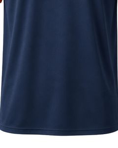 Camiseta deportiva para hombre, personalizada por el fabricante, en azul marino y naranja, de secado rápido, transpirable, para gimnasio, correr, fitness, atlética, de poliéster. - Product Image 6
