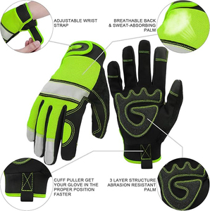 Guantes de Protección de Seguridad Antideslizantes y Antivibración para Trabajo Mecánico, Guantes de Mecánico para Construcción Industrial de Alta Resistencia - Product Image 2