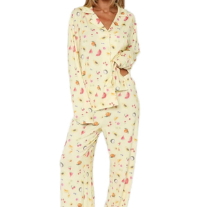 Full-Length Elastic-Waist Long-Sleeve Sleepwear Set Taiwan Made Women's Comfort Home Loungewear Set with <b>Repeat</b> Purchase Appeal - Product Image 1