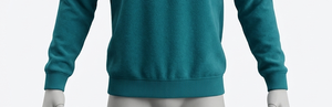 เสื้อสเวตเชิ้ตคอกลมสีเขียวอมฟ้าสำหรับผู้ชาย ทรงปกติ ผ้าถัก สีพื้น สวมใส่สบายๆ สำหรับฤดูใบไม้ร่วง - Product Image 5