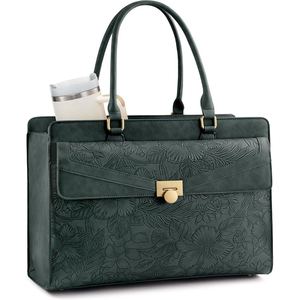 Bolso de hombro profesional para mujer, diseño estructurado, espacioso, elegante, de cuero genuino, para el trabajo. - Product Image 1