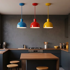 Modern <b>Black</b> <b>and</b> <b>Gold</b> Metal Pendant Light for Kitchen Island Dining Room <b>and</b> Contemporary <b>black</b> <b>gold</b> metal pendant light dome ce - Product Image 6