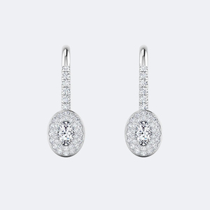Pendientes de Diamantes Cultivados en Laboratorio Chapados en Oro Rosa para Mujer, Corte Brillante, Joyería Clásica para Boda, Engaste Pavé, Certificados, de ZAWO HOUSE - Product Image 4