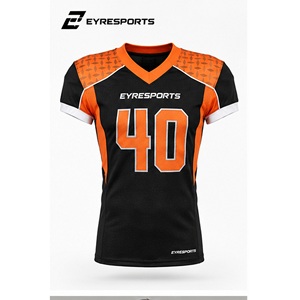 Uniforme de Fútbol Americano Personalizado al por Mayor, Sublimado, Cuello en V, Manga Corta, Ropa Deportiva Personalizada - Product Image 1