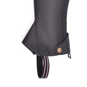 Custom Suede Leather Horse Riding <b>Chaps</b> Heavy Duty Equestrian <b>Half</b> Gaiters Adjustable Outdoor Horseback Riding Protective Gear - Product Image 4