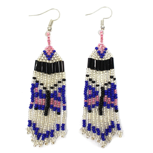 Boucles d'oreilles pendantes artisanales pour femmes, perles colorées, longues franges, tendance, écologiques, personnalisables, coffret cadeau promotionnel - Product Image 4