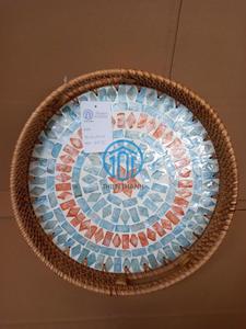 Mother of Pearl Rectangular Serving <b>Tray</b> – Handmade Shell Inlay Decorative <b>Tray</b> for Home Decor Coffee <b>Table</b> Serving OEM ODM - Product Image 5