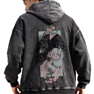 Últimas sudaderas con efecto ácido de peso pesado, 100% algodón, hechas a medida, con efecto ácido intenso, sudadera con capucha básica para hombre de Pakistán - Product Image 1