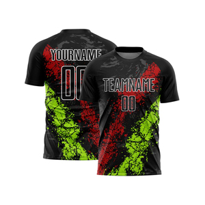 Wholesale Men's Customized Color Soccer Jersey High Quality Hot Sale Breathable Stitched Custom Team Name 100% Polyester Plus - Product Image 3