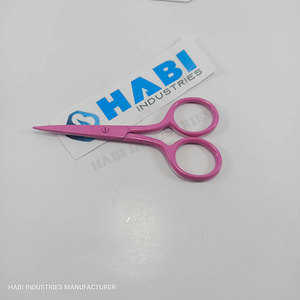 Customized Panton Color Sharp Curved Stainless Steel Right-Handed Cuticle Embroidery <b>Scissors</b> & <b>Nail</b> Shears Wholesale - Product Image 5