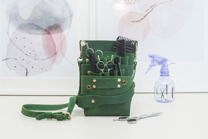 Genuine Leather Barber Scissor Holster Professional Hair Stylist <b>Tool</b> Bag Adjustable Waist Belt <b>Shear</b> Pouch LBSH-0001 - Product Image 5