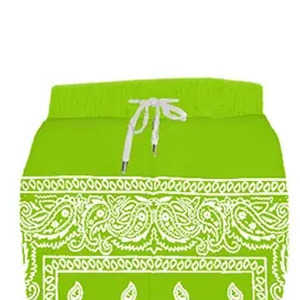 Conjunto Deportivo Informal Unisex con Estampado Paisley Verde, Sudadera con Capucha y Pantalones Deportivos, Manga Larga, Cordón Ajustable, Corte Regular - Product Image 2