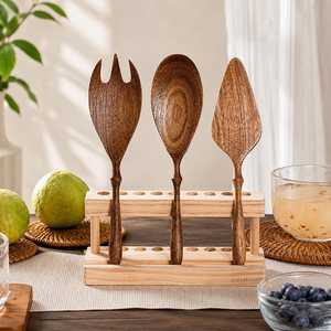 Juego de Utensilios de Cocina de Madera, 3 Piezas, Cucharas de Madera Natural, Resistentes al Calor, Ecológicas, Aptas para Lavavajillas, Seguras para Alimentos - Product Image 2