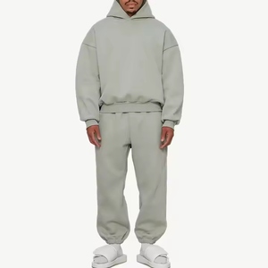 Conjuntos de Chándal Lisos de Estilo Urbano, Fabricante de Conjuntos de Sudadera y Pantalones Oversize 100% Algodón Unisex con Logotipo Frontal - Product Image 5