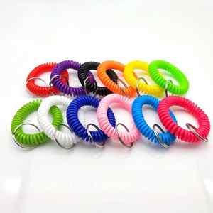 Pulsera Espiral Flexible y Colorida con Luz LED, Llavero de Plástico Impermeable con Anillo de Acero Antipérdida para Llaveros y Silbatos - Product Image 4