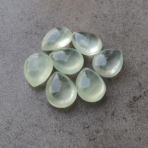 Piedra Preciosa Natural de Prehnita en Forma de Lágrima, Calibrada, Verde, Suelta, para Joyería, Disponible en Todos los Tamaños - Product Image 2