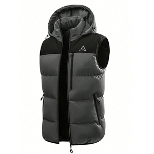 เสื้อกั๊กผู้ชายแบบไม่มีแขนสำหรับฤดูหนาว เสื้อโค้ทกันหนาวแบบพอง สำหรับผู้ชาย ขายส่ง - Product Image 4