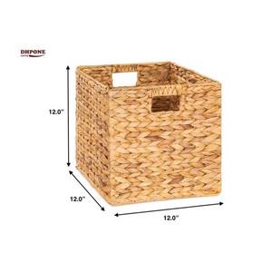 Cesta de Jacinto ecológica de alta calidad, cesta de almacenamiento con asas, fábrica OEM al por mayor para organizar desde Vietnam - Product Image 1