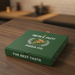 กล่องพิซซ่ากระดาษคราฟท์พิมพ์ลายแบบพรีเมียม เป็นมิตรกับสิ่งแวดล้อม ปลอดภัยสำหรับไมโครเวฟ พร้อมปั๊มร้อน สำหรับร้านอาหารและบริการจัดส่งอาหาร - Product Image 5