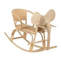 Chaise à bascule en rotin en forme d'éléphant, mobilier pour enfants, siège amusant en forme d'animal pour chambre d'enfant, vente en gros, prix d'usine pas cher